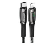 USAMS Kabel pleciony C/Lightning Smart Power-off 20W 1,2m czarny - 1568998 - zdjęcie 1
